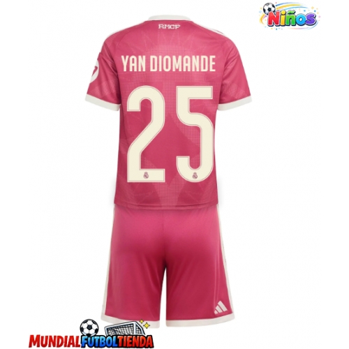 Camiseta Real Madrid Yan Diomande #25 Tercera Equipación Replica 2026-27 para niños mangas cortas (+ Pantalones cortos)
